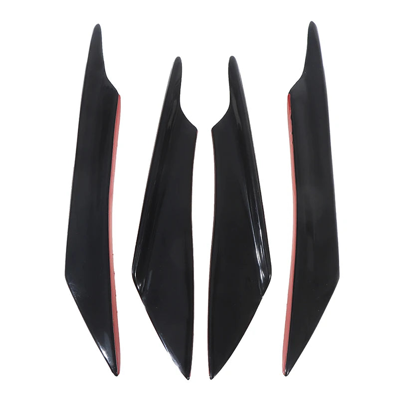 4pcs Carbon Fiber Bumper Canard Splitter Diffuser Kit – Universal Bumper Canard Splitter PLUSH