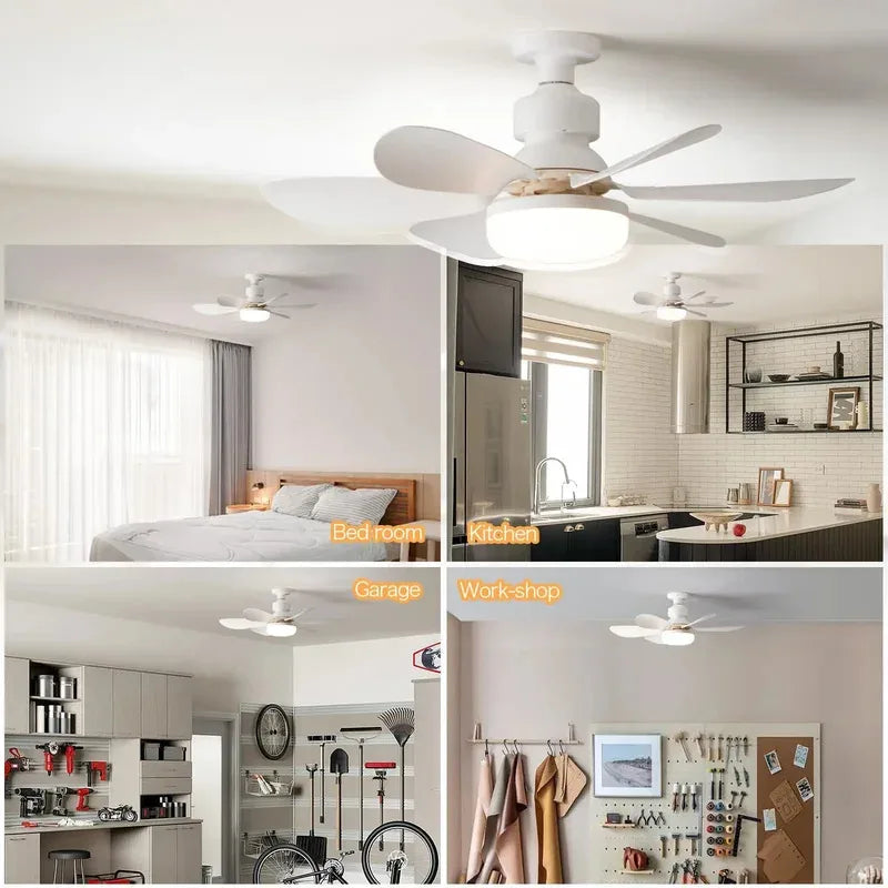 LED 40W Dimmable Ceiling Fan Light E27 & Remote Control Ceiling Fan Light PLUSH