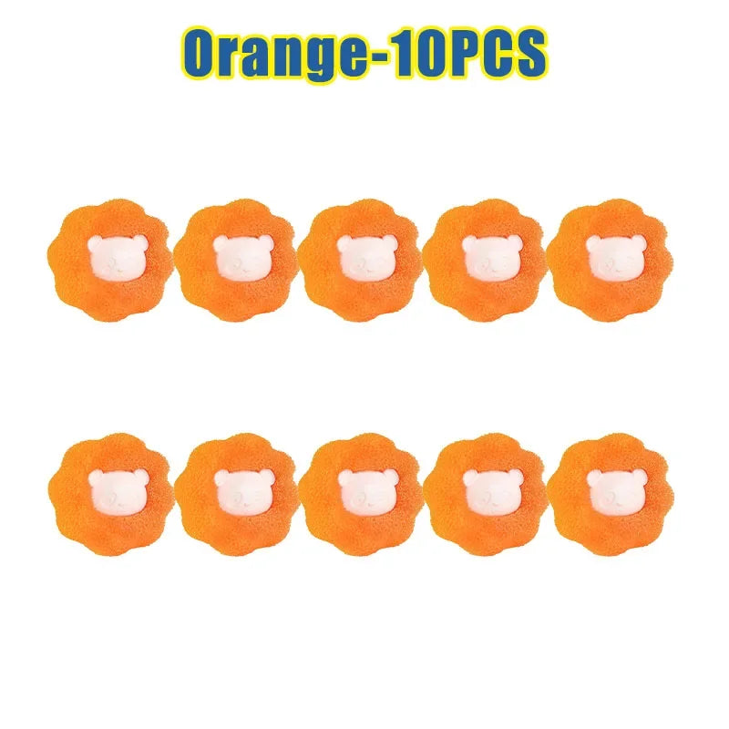 Laundry Washing Balls – Lint & Pet Hair Remover 6pcs Laundry Washing Balls PLUSH Orange 10PCS