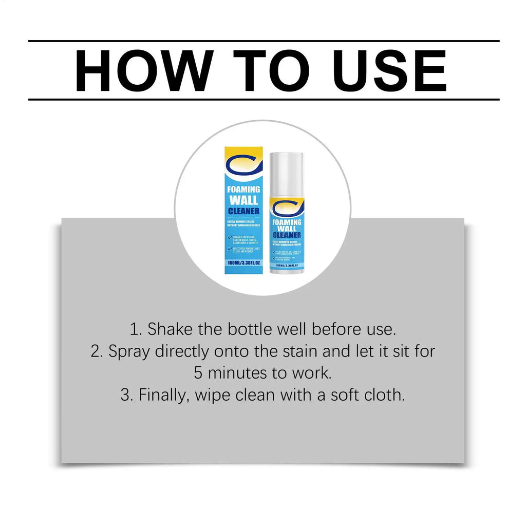 Bathroom Foam Cleaner 100ml | Kitchen & Tile Degreaser Spray Foam Surface Cleaner PLUSH