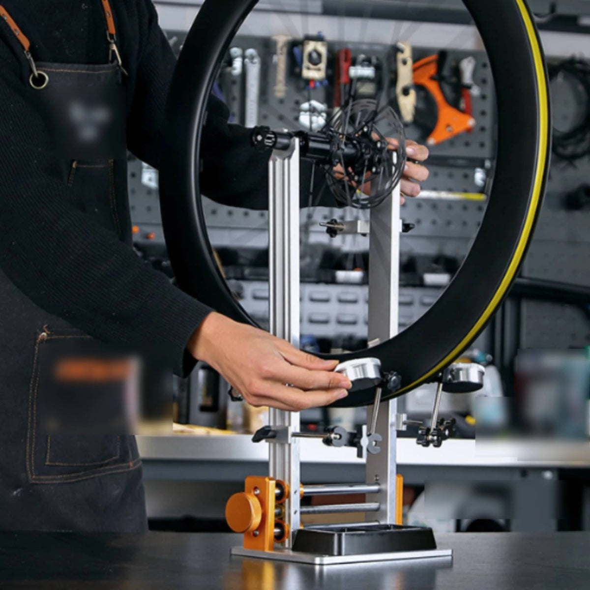 Wheel Truing Stand with Dial Indicator | Bench-Top Wheel Truing Stand PLUSH