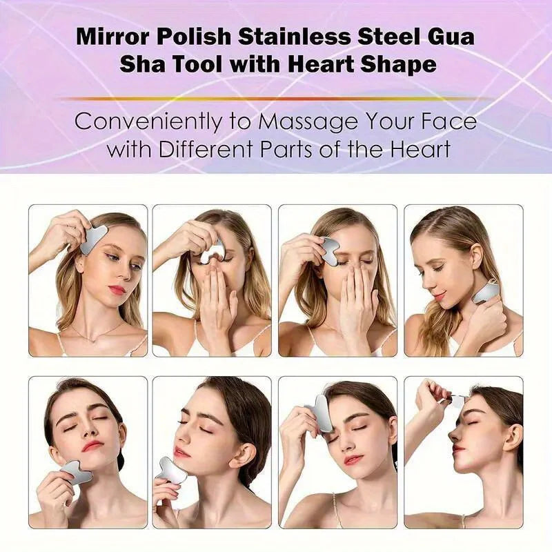 Stainless Steel Gua Sha Board – Face Sculpting Beauty Tool Gua Sha Beauty Tool PLUSH