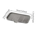 TPR Self-Draining Soap Dish & Sponge Tray – 1 or 2 Pack Soap Dish Tray PLUSH 24x15cm 1PC