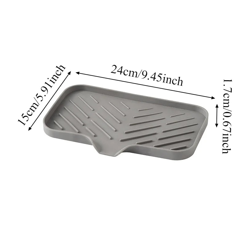 TPR Self-Draining Soap Dish & Sponge Tray – 1 or 2 Pack Soap Dish Tray PLUSH 24x15cm 1PC