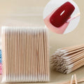 100pcs Wooden Cotton Swab Sticks – Nail Polish Corrector Nail Corrector Sticks PLUSH Default Title