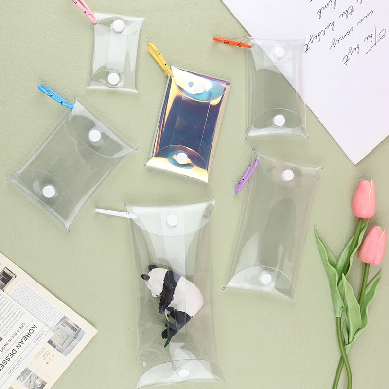 Mini Transparent PVC Anime Doll Display Bag & Keychain Pouch Anime Display Pouch PLUSH