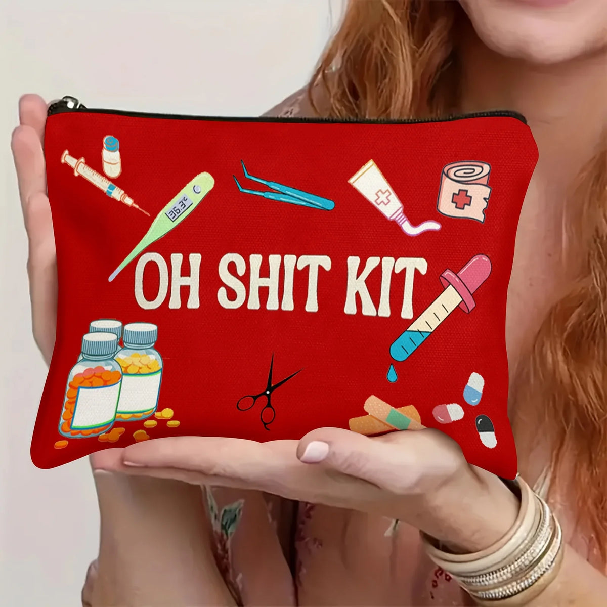 Cute Multi-Functional Zipper Makeup & Jewelry Storage Bag Makeup Organizer Bag PLUSH