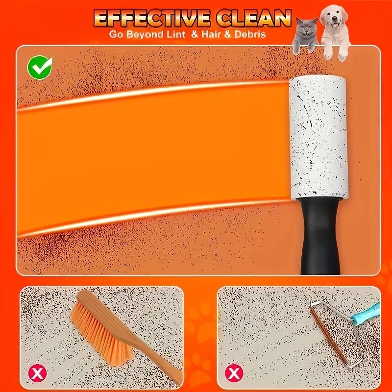 Sticky Lint Roller 40 Sheets – Pet Hair & Lint Remover Lint Roller PLUSH
