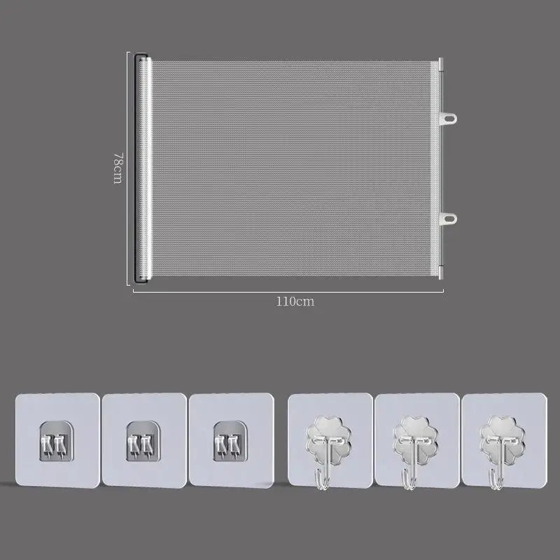Retractable Pet Gate – No-Drill Mesh Fence for Dogs & Baby Retractable Pet Gate PLUSH White 11078cm
