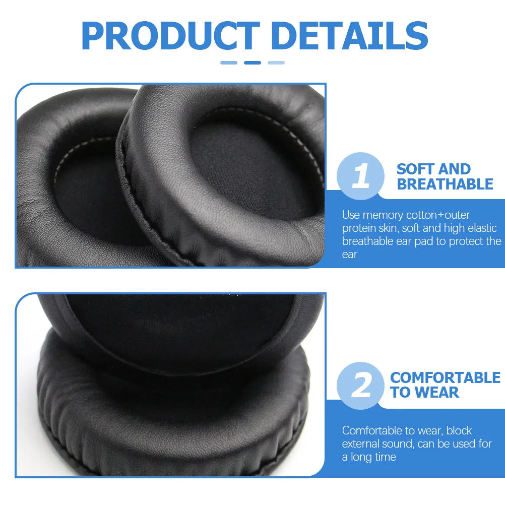 Foxnovo Memory Foam Headphone Ear Pads – Protein Leather 1 Pair Headphone Ear Pads PLUSH