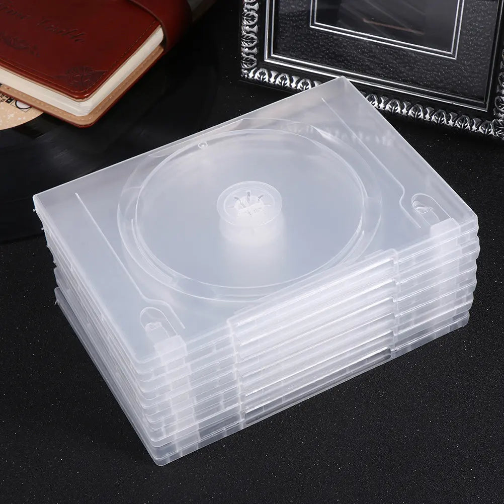 12-Pack Ultra Thin Clear CD DVD Storage Cases | Slim Organizer CD DVD Storage Case PLUSH