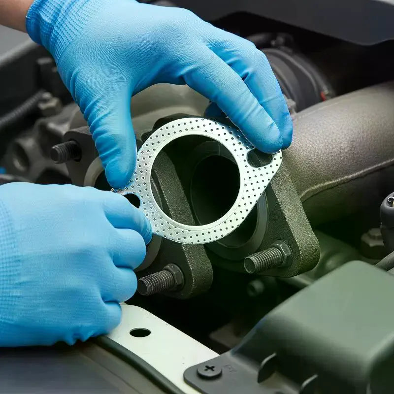 Universal Exhaust Downpipe Flange Gasket 51–76MM Two Holes Exhaust Flange Gasket PLUSH