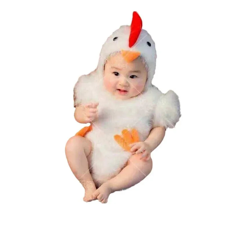 Baby Chicken Costume Photo Prop | 0–12 Month Studio Outfit Baby Photo Costume PLUSH