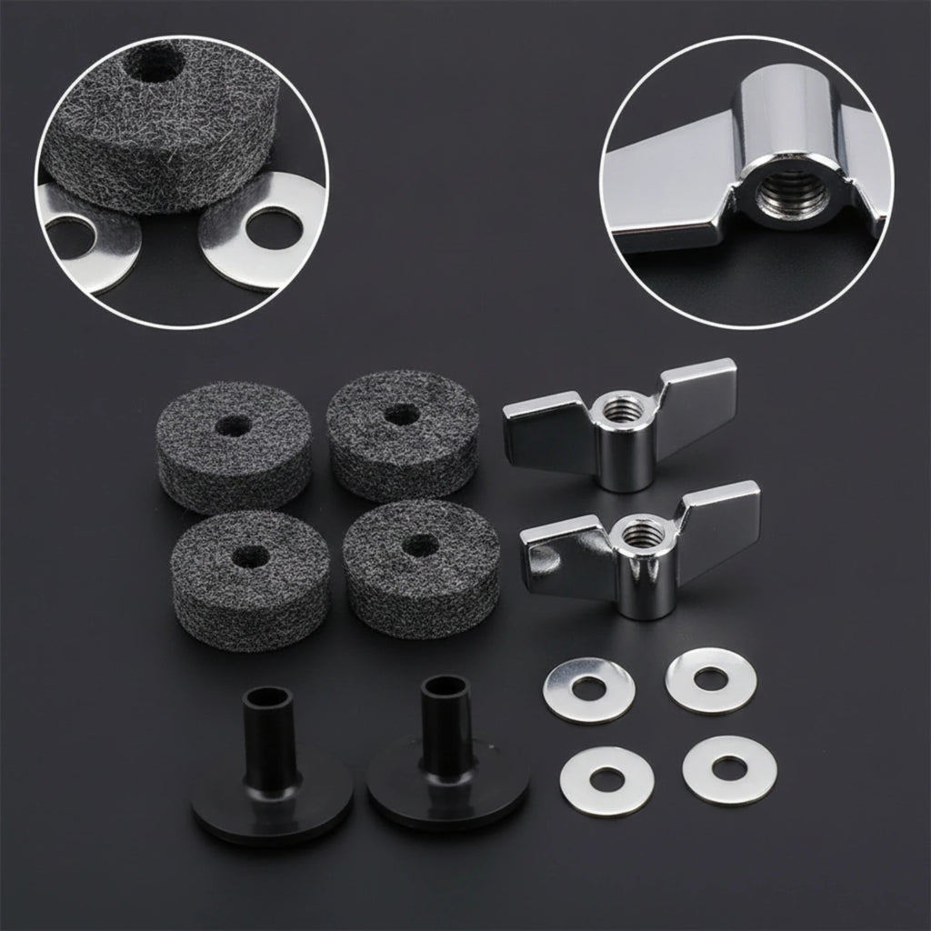 12-Piece Drum Hardware Kit – Wing Nuts, Felts & Washers Drum Hardware Kit PLUSH