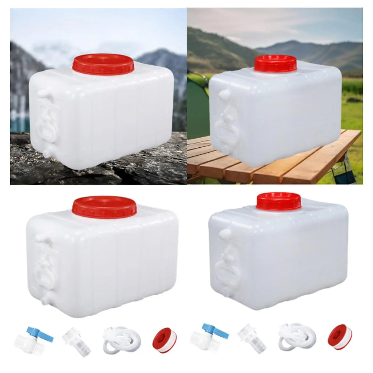 Tooyful 15L–25L Rectangular Camping Water Jug & Dispenser Camping Water Jug PLUSH 15L