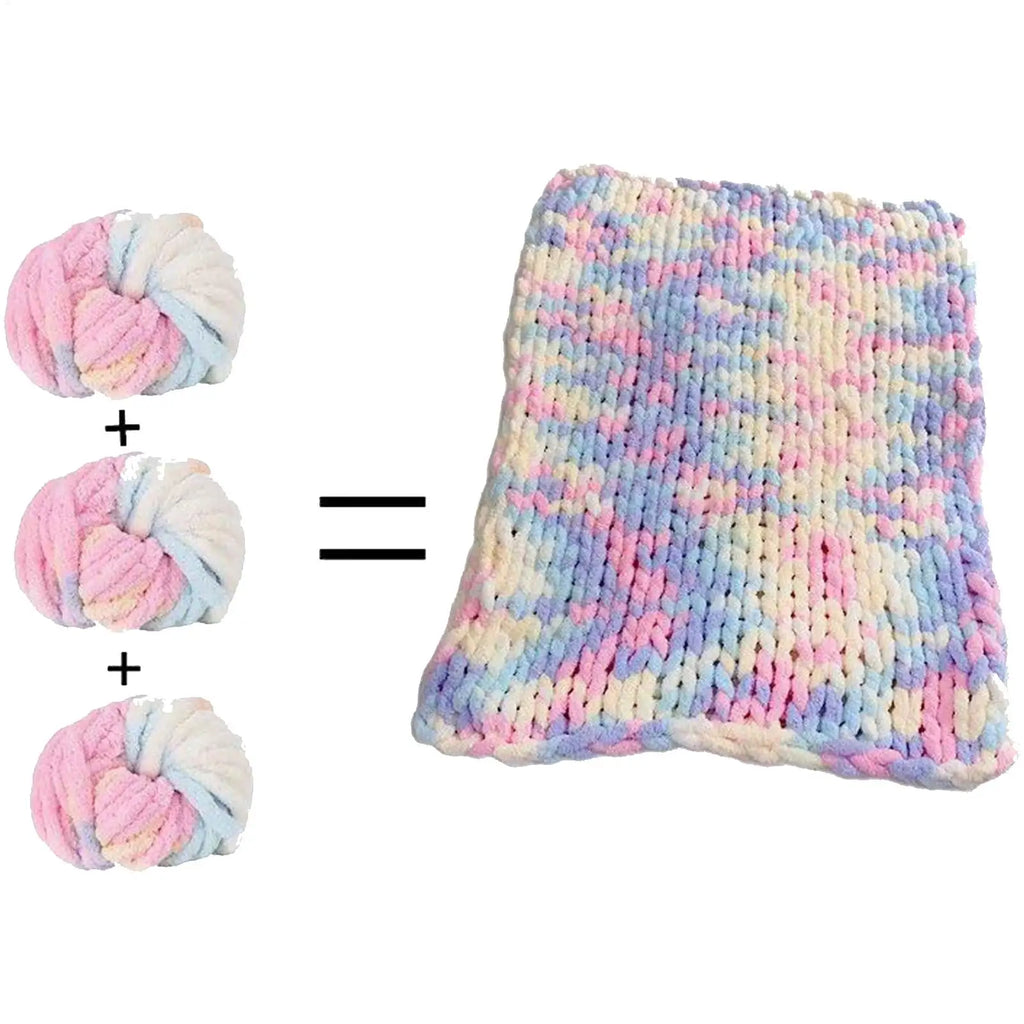 Ultra-Soft Thick Chenille Yarn for Blankets & Knitting Chunky Chenille Yarn PLUSH