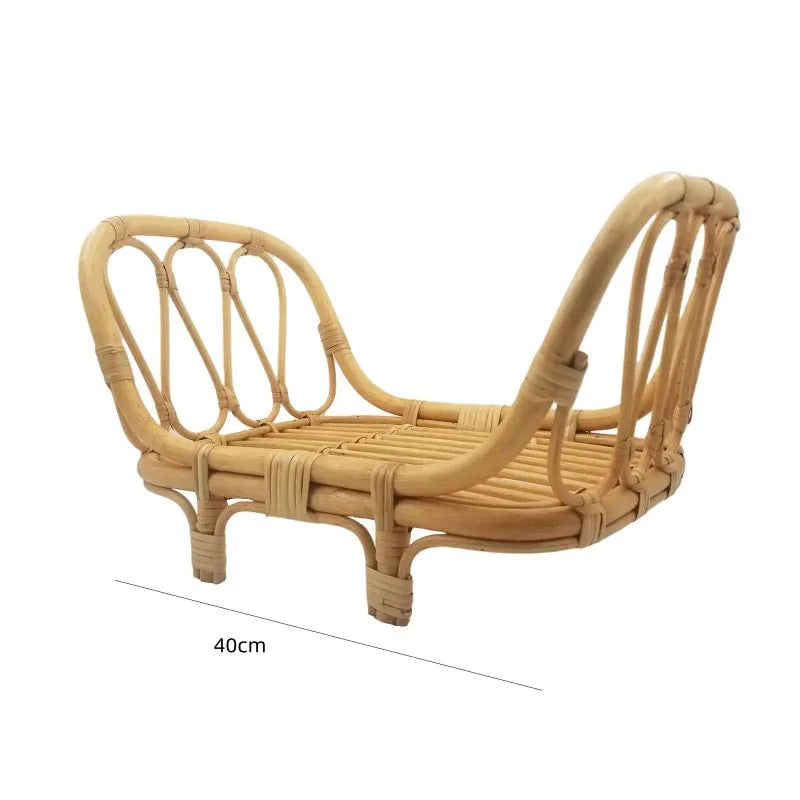 Handmade Rattan Baby Doll Bed – Newborn Photography Prop Photography Prop PLUSH