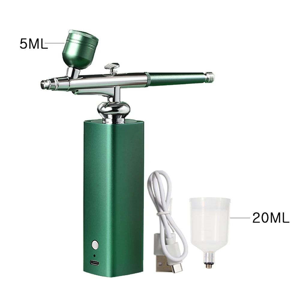 Portable Airbrush Compressor – Nail Art, Cake & Tattoo Airbrush Compressor PLUSH green