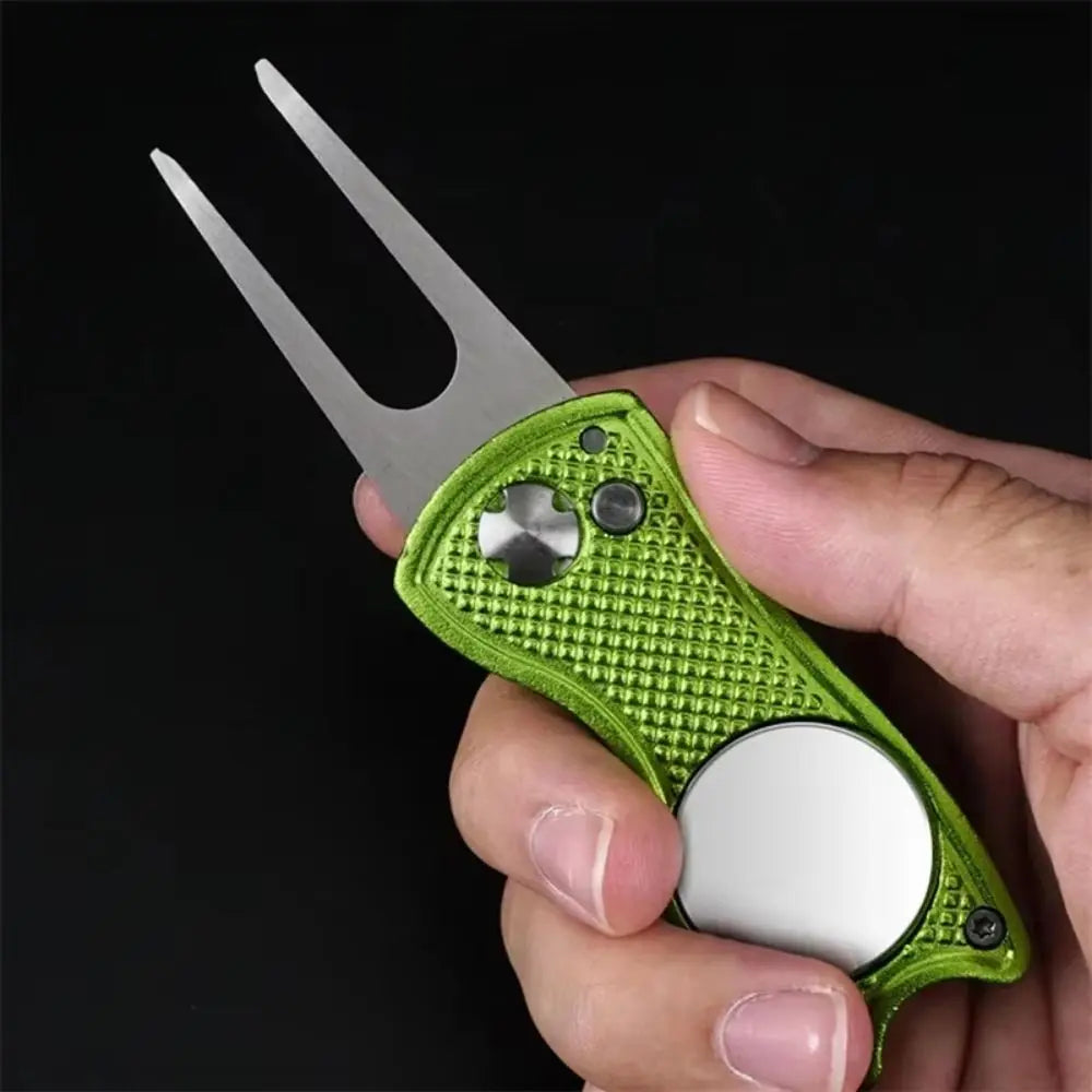 Foldable Golf Divot Repair Tool with Magnetic Ball Marker Golf Divot Tool PLUSH