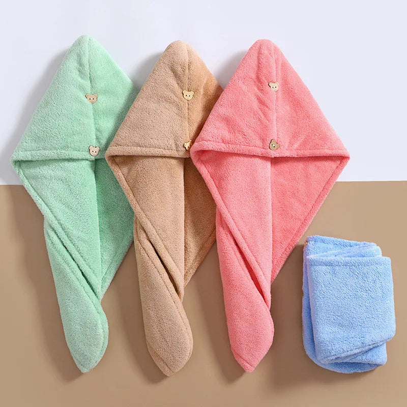 10-Pack Microfiber Hair Towel Turbans with Buckle – Quick Dry Microfiber Hair Turban PLUSH