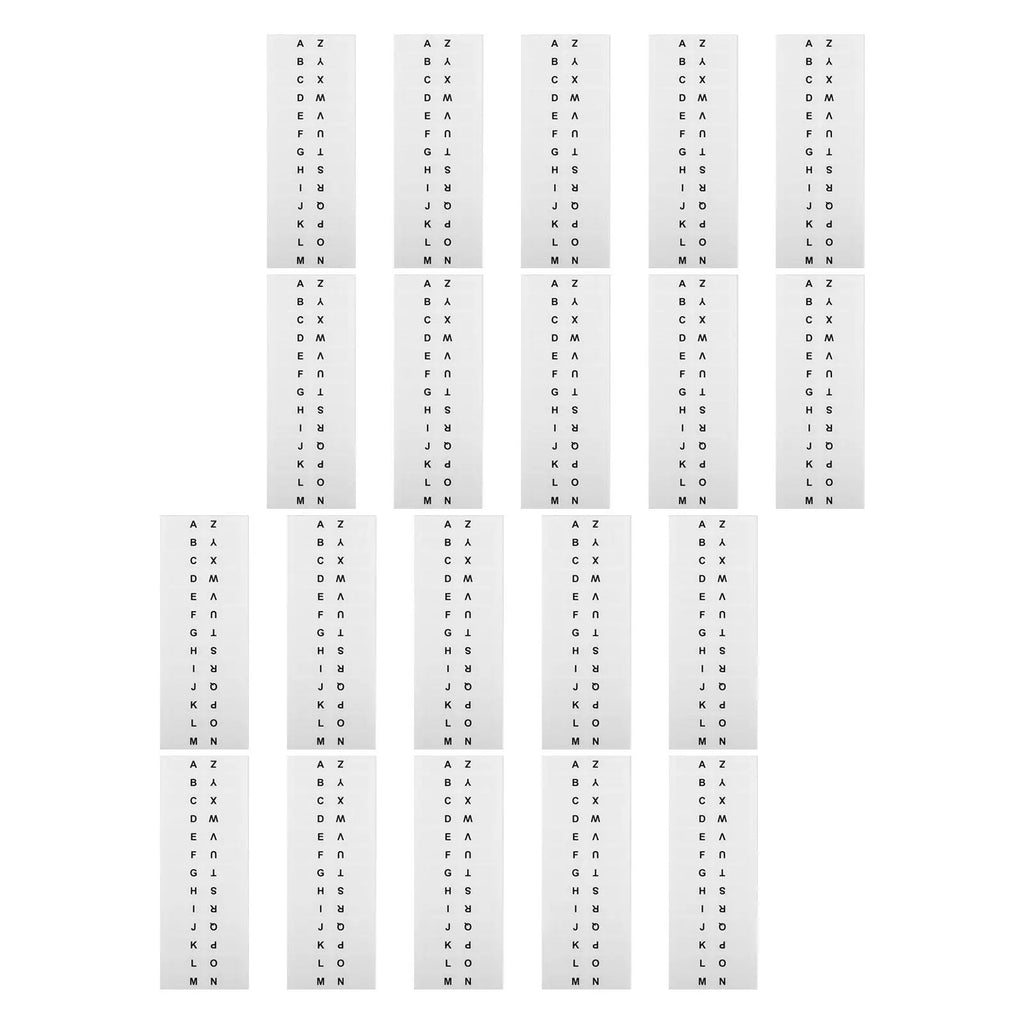 30 Sheets Alphabet Index Labels – Self-Stick White Letter Stickers Index Label Stickers PLUSH Default Title