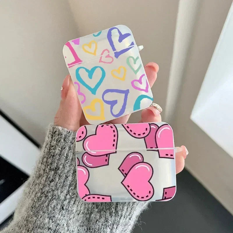 Colorful Heart AirPods Case | Fits AirPods 1/2/3/4 & Pro AirPods Case PLUSH
