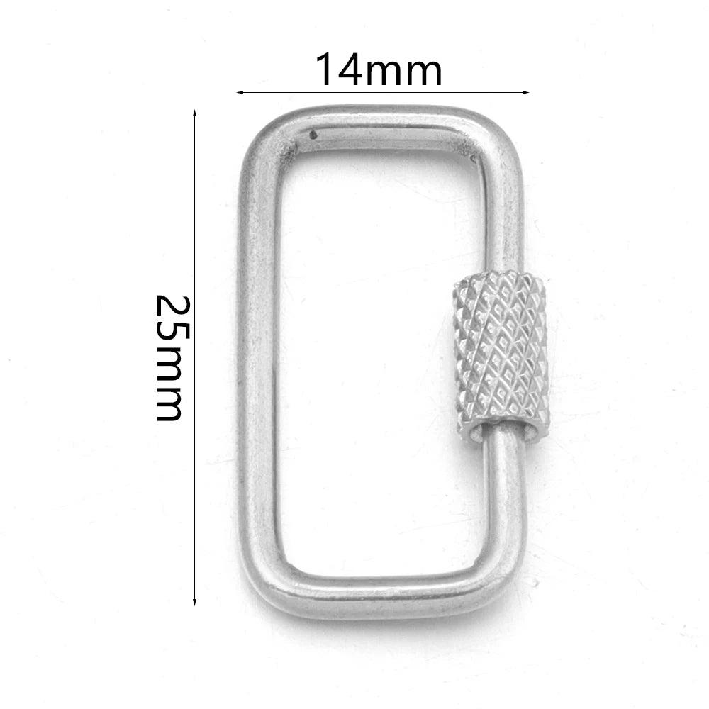 2pcs Stainless Steel Geometric Screw Lock Clasps – DIY Jewelry Jewelry Clasp Connector PLUSH Steel 14X25m