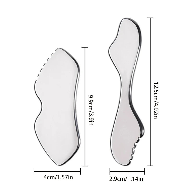 Stainless Steel Gua Sha Board – Facial & Body Massager Gua Sha Massager PLUSH