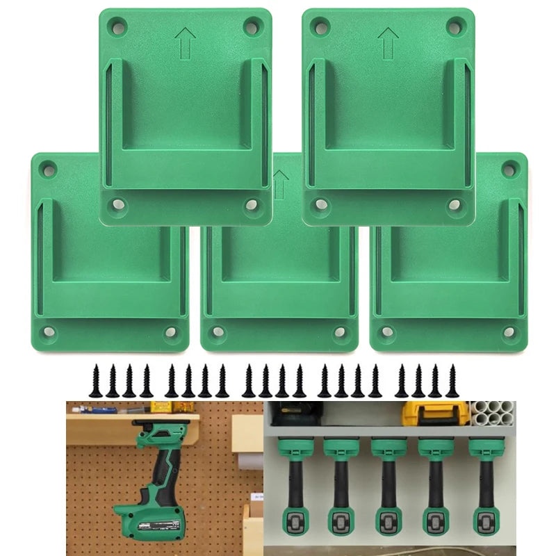 5-Pack Tool Wall Mount Holder for Hitachi/Hikoki/Metabo 18V-36V Tool Wall Mount Bracket PLUSH