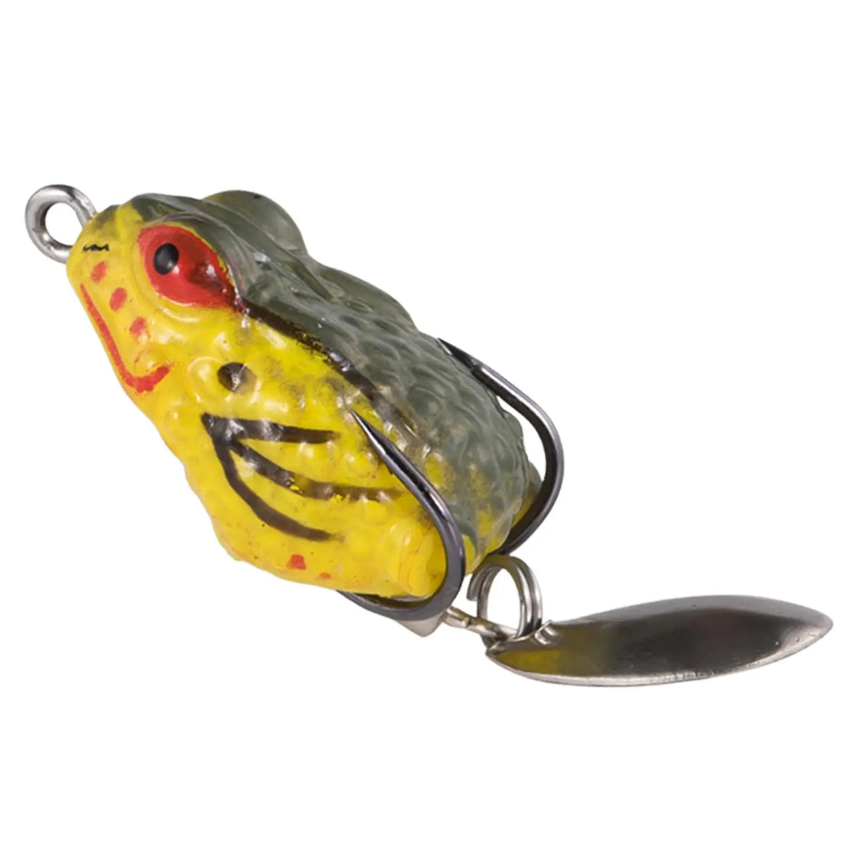 Frog Topwater Fishing Lure – Silicone Swimbait Bass Pike 2-Pack Topwater Fishing Lure PLUSH
