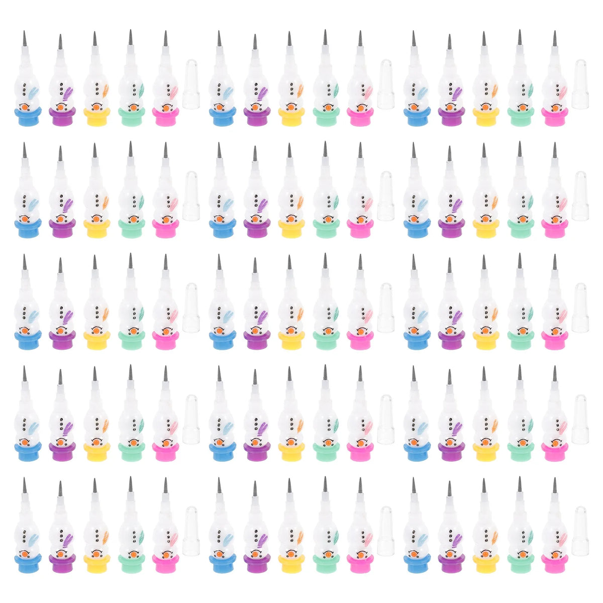 Christmas Stackable Snowman Pencils for Kids – 15pcs Set Stackable Novelty Pencils PLUSH
