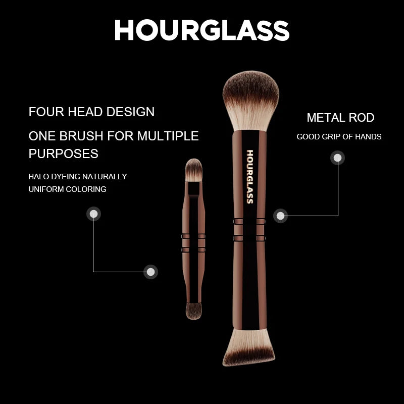 PLUSH Hourglass Multifunctional Makeup Brush – Powder & Foundation Makeup Brush PLUSH