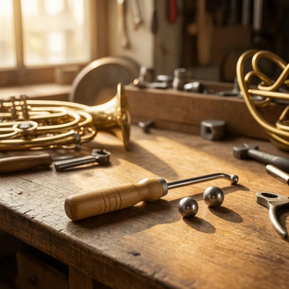 Trumpet Bend Repair Tool with Metal Balls | Brass Instrument Instrument Repair Tool PLUSH