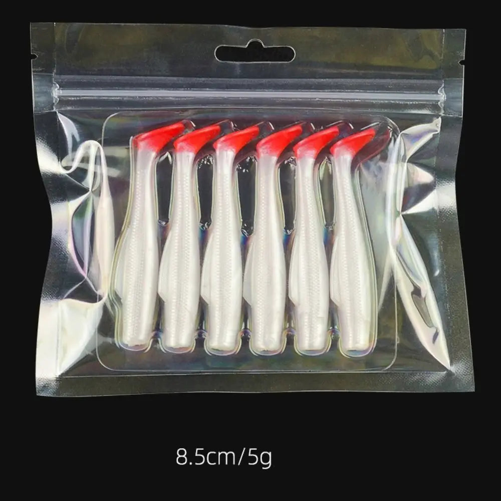 T-Tail Soft Silicone Swim Lures 6cm/8.5cm – Multicolor Bait Set Soft Fishing Lures PLUSH 8.5cm-style 7