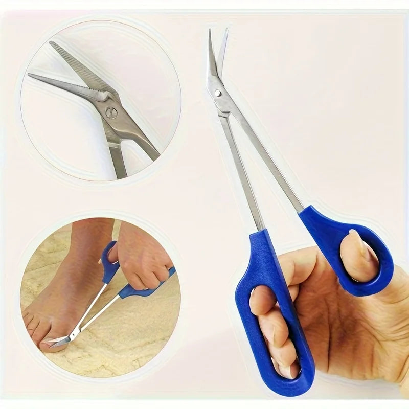 Ouriner Long Handle Toenail Scissors – Stainless Steel Trimmer Nail Trimmer Scissors PLUSH