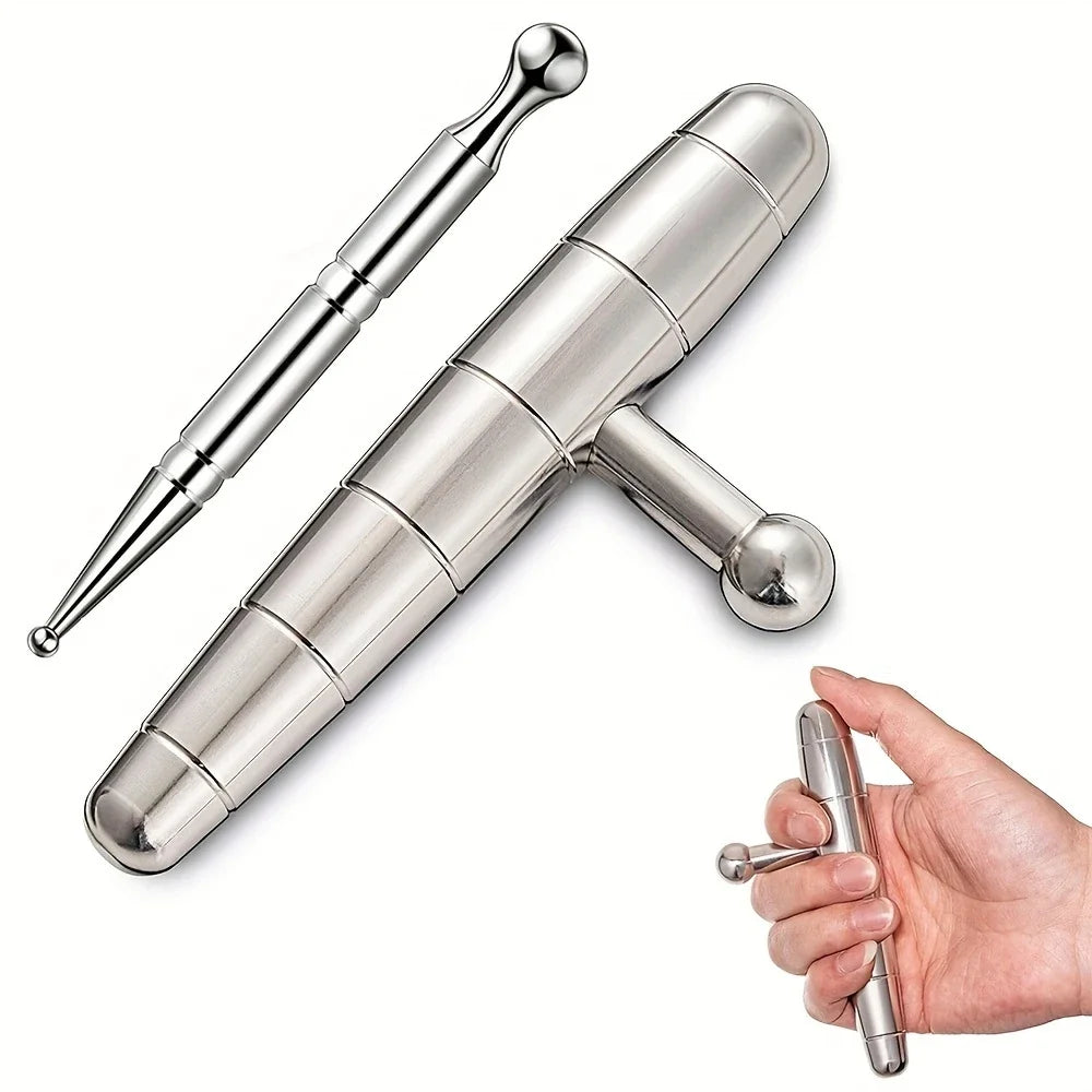 T-Bar Stainless Steel Deep Tissue Massage Tool | LSHOW Massage Tool PLUSH Type B Set