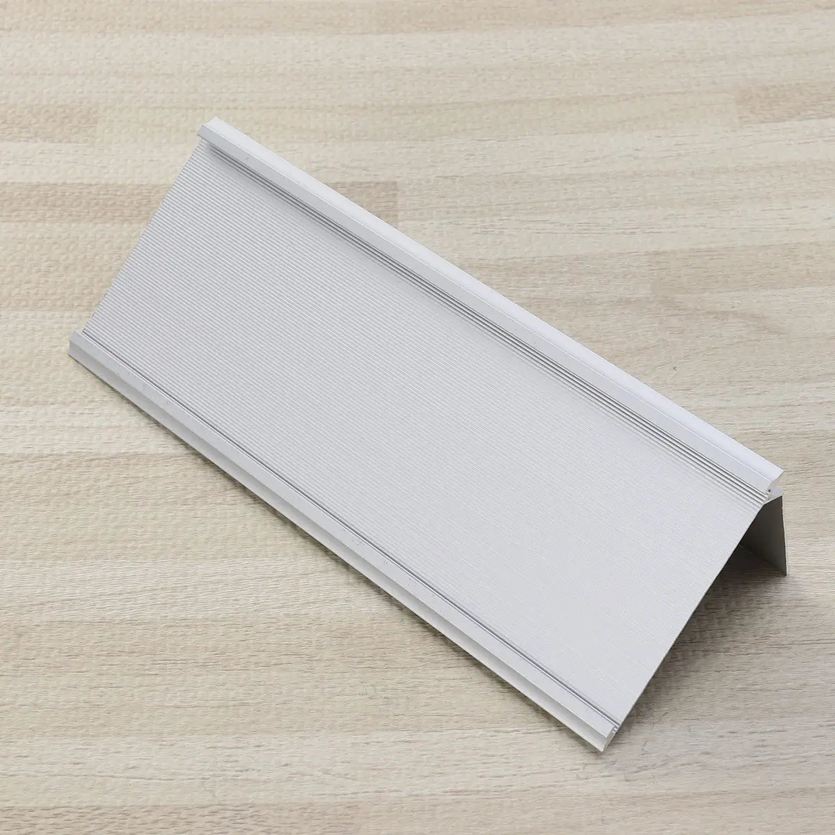 Silver Aluminum Business Card Holder – Desk Nameplate Organizer Business Card Holder PLUSH