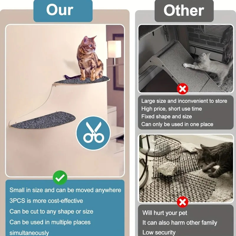 Self-Adhesive Cat Scratch Pad – Wall & Furniture Protector Cat Scratch Pad PLUSH