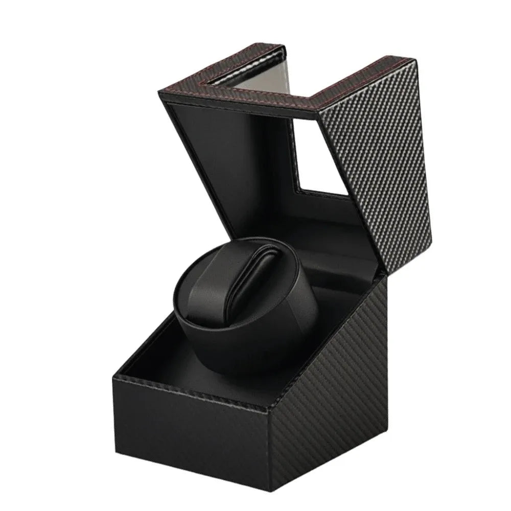 Silent Single Watch Winder – Quiet Wooden Automatic Display Box Watch Winder Box PLUSH Style 6