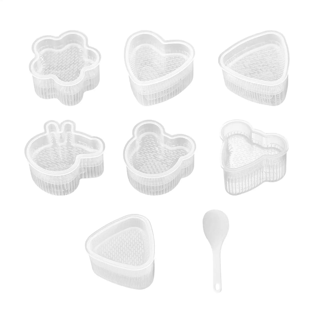 8-Piece Sushi Mold Set – Onigiri Rice Ball Press Maker Sushi Mold Set PLUSH