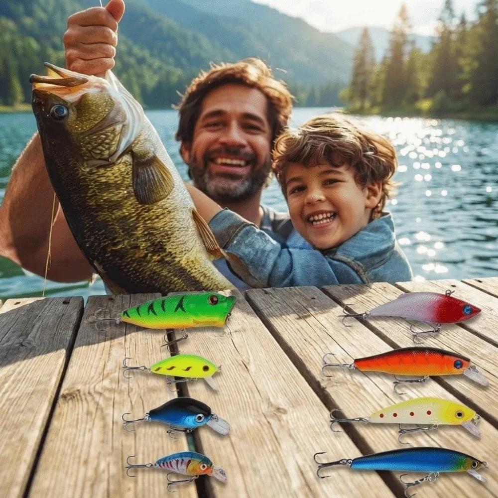 Christmas Fishing Advent Calendar – 24-Day Lure Gift Set Fishing Lure Kit PLUSH