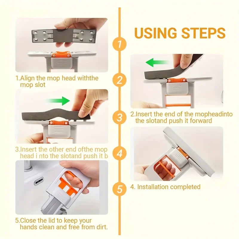 Mini Foldable Handheld Mop – Dry & Wet Desktop Floor Cleaner Handheld Desktop Mop PLUSH
