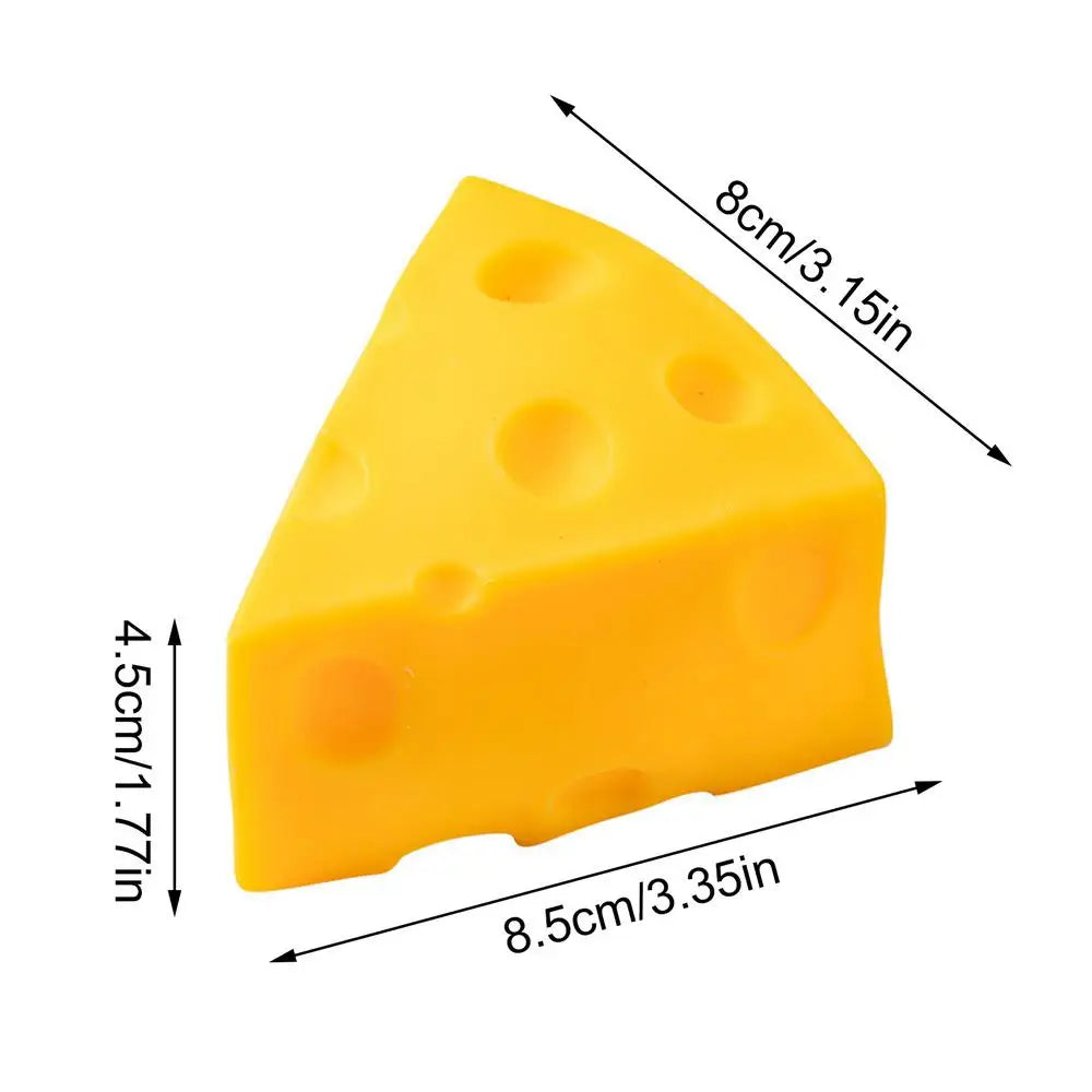 Squishy Cheese Squeeze Toy – Slow Rising Sensory Fidget Squishy Fidget Toy PLUSH Yellow 1PC