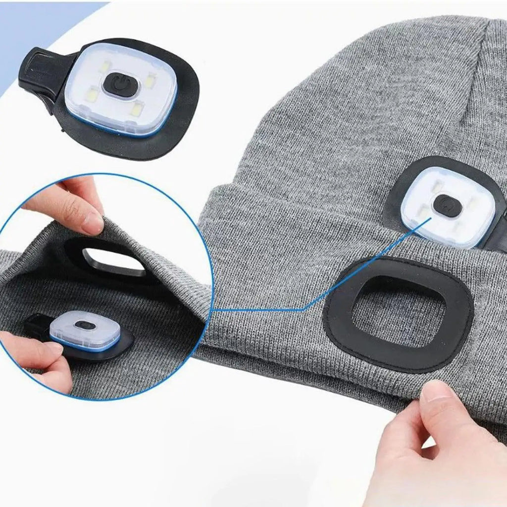 2-Pack USB Rechargeable LED Hat Clip Light | 3 Brightness Modes LED Hat Headlamp PLUSH