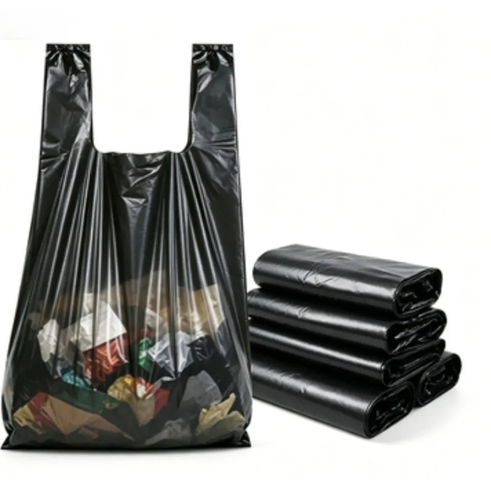 50/100PCS Vest-Style Disposable Trash Bags | Plastic Bin Liners Plastic Bin Liners PLUSH