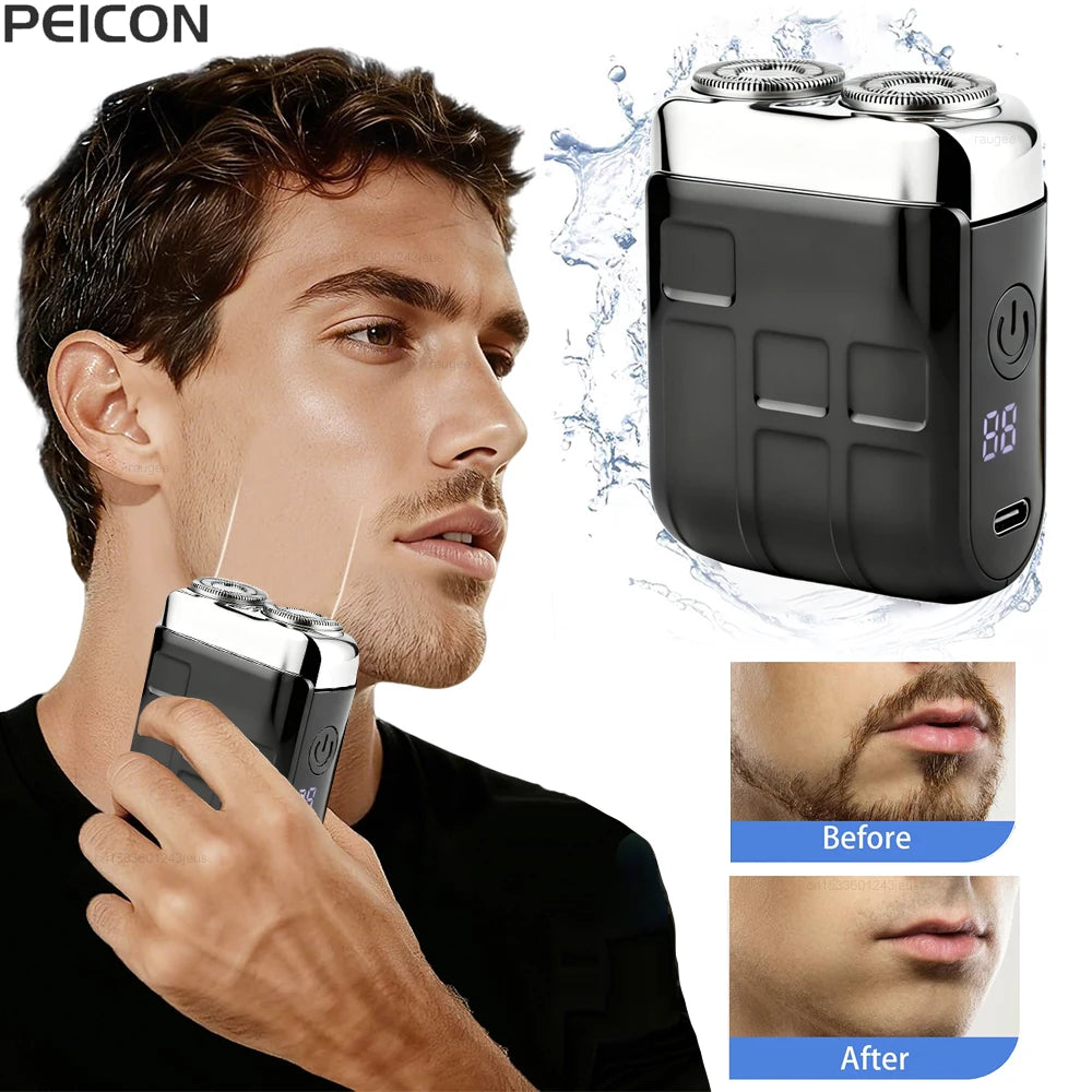 Raugee Mini Electric Shaver for Men – USB Rechargeable Razor Electric Shaver PLUSH