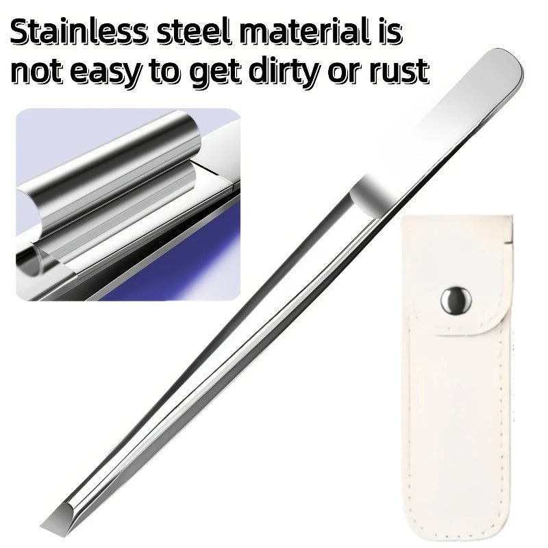 Ouriner Stainless Steel Slant Tweezers – Eyebrow & Beard Tool Eyebrow Tweezers PLUSH