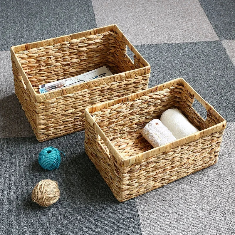 Woven Cucurbita Storage Basket with Handle – S/M/L Woven Storage Basket PLUSH