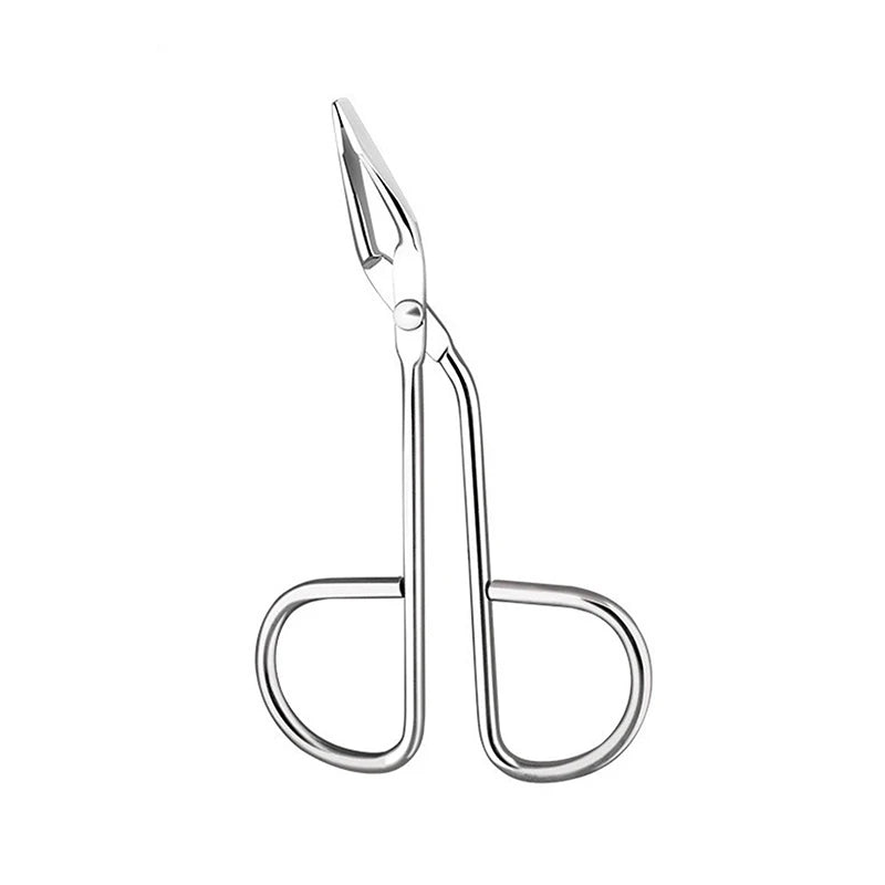 Stainless Steel Slant Tip Eyebrow Tweezers | Makeup Tool Eyebrow Tweezers PLUSH Silver