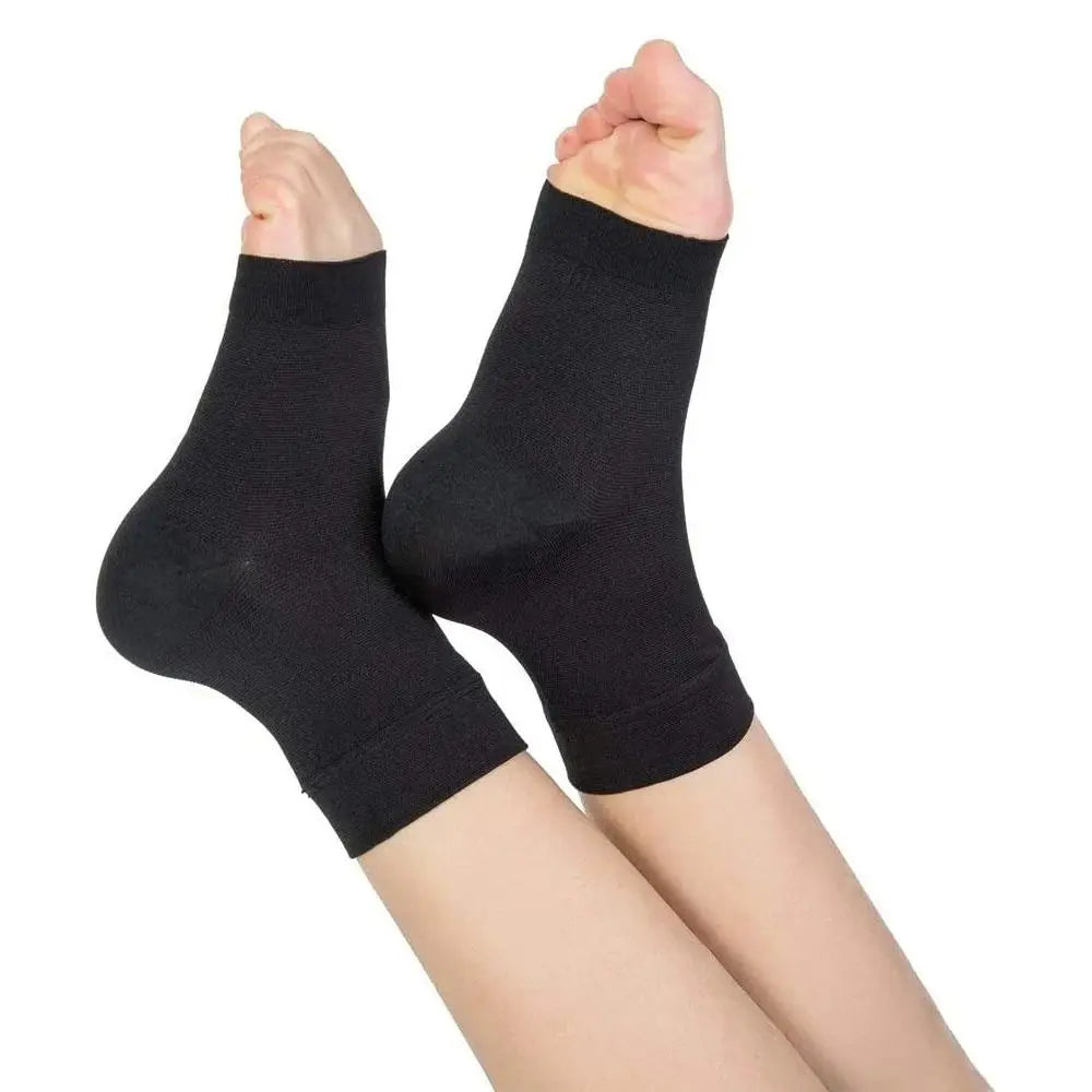 Elastic Gel Heel Cushion Pad – Nylon Ankle Support Insole Heel Cushion Pad PLUSH Black S